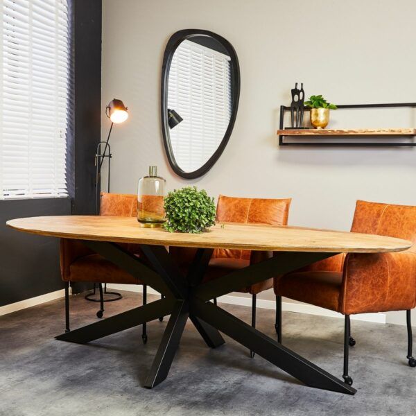 Eettafel Claus Naturel | Ovaal Swiss Edge