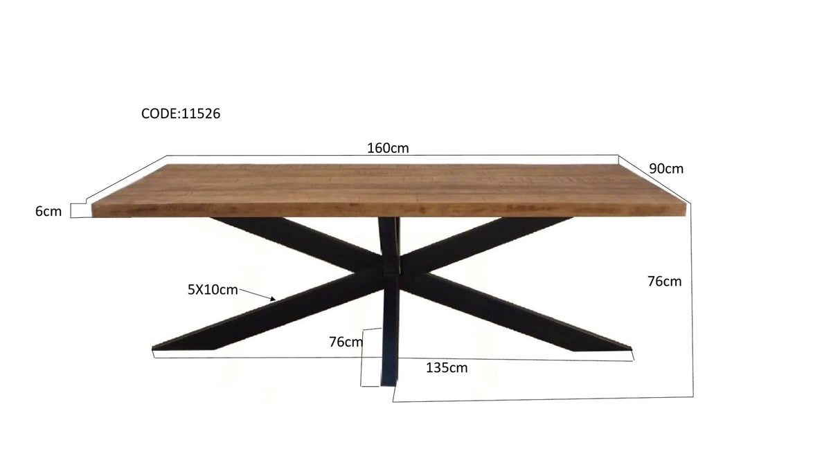Eettafel Sturdy Spider | Naturel