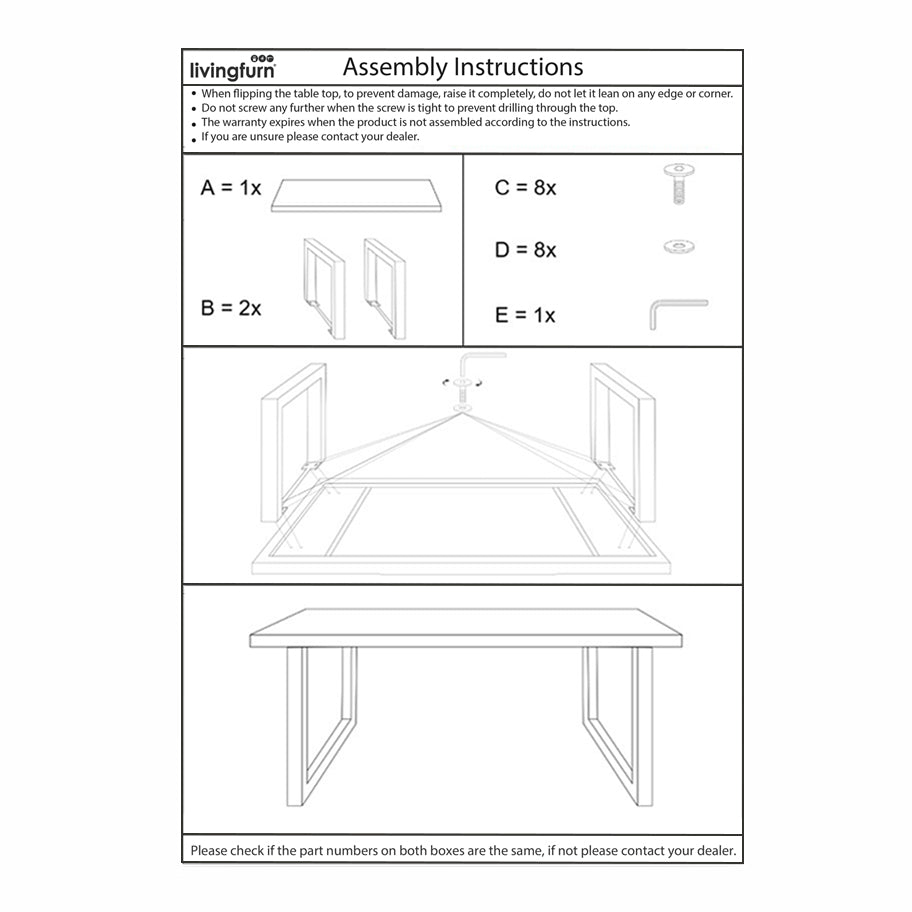 Eettafel Sturdy Tree Top U | Naturel