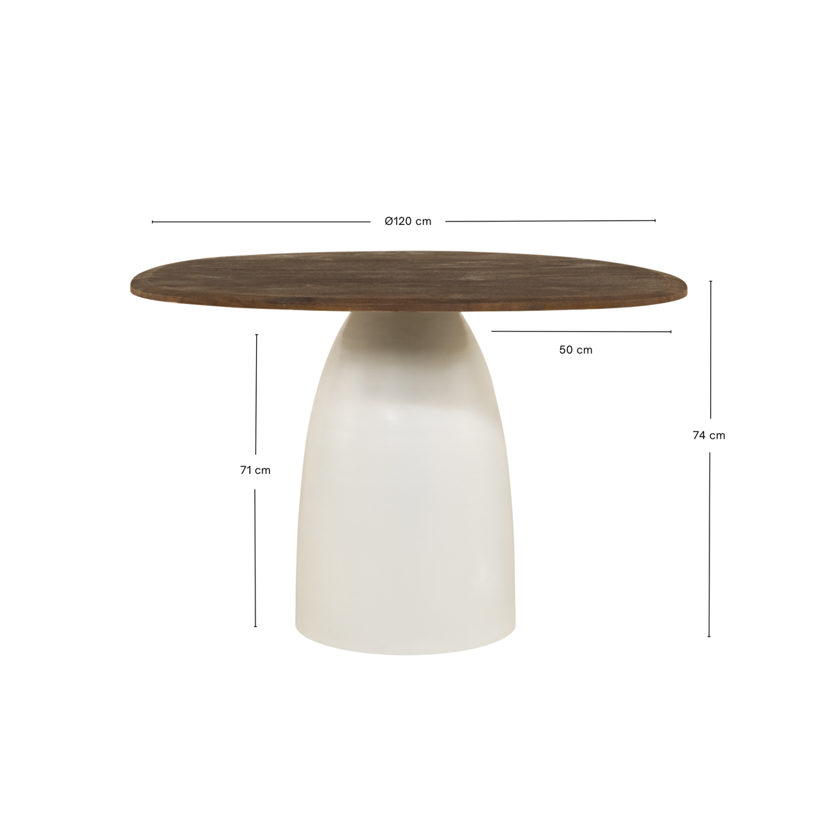 Eettafel Bora | Brown & Beige