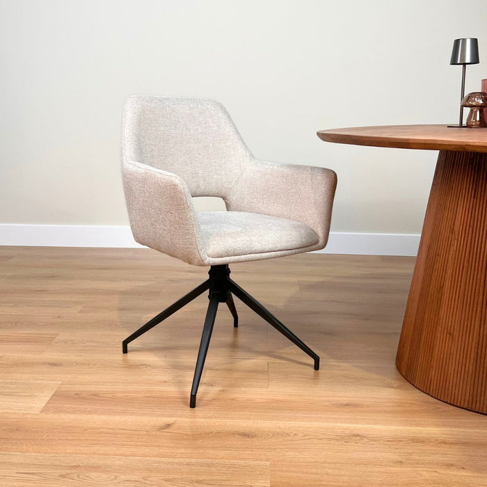 Eetkamerstoel Tess – Linnen Beige