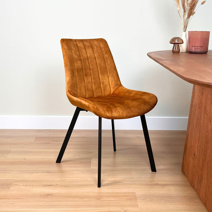 Eetkamerstoel Riva - Velvet Gold