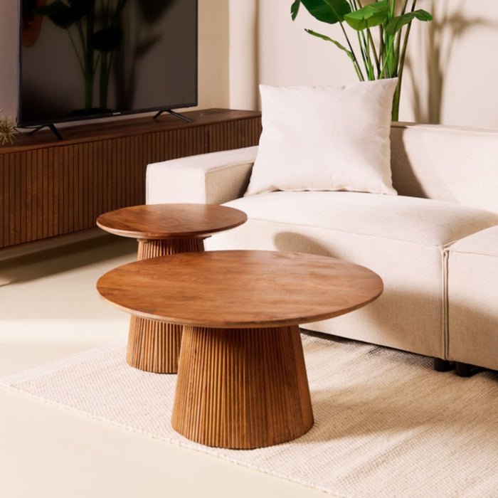 Bijzettafel Mokka | Lichtbruin Ø80cm