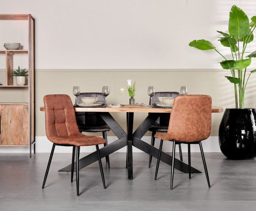 Eetkamerstoel Yerevan – Microleder Cognac