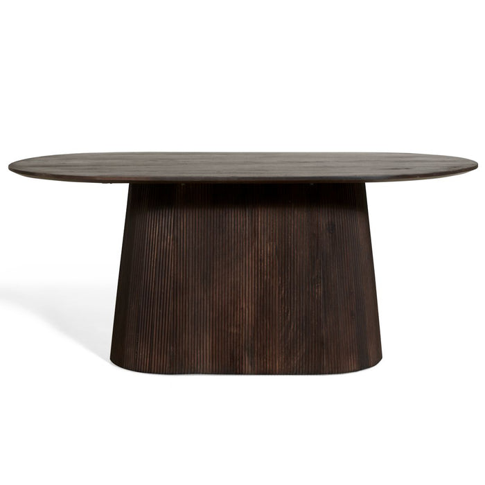 Eettafel Mokka Donkerbruin - 200cm | Ovaal