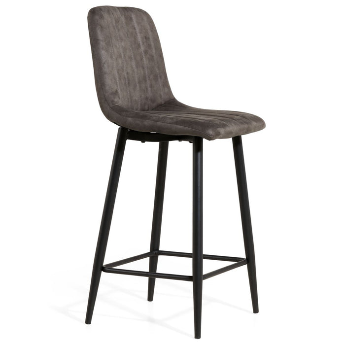 Barkruk Jax – Microleder Antraciet