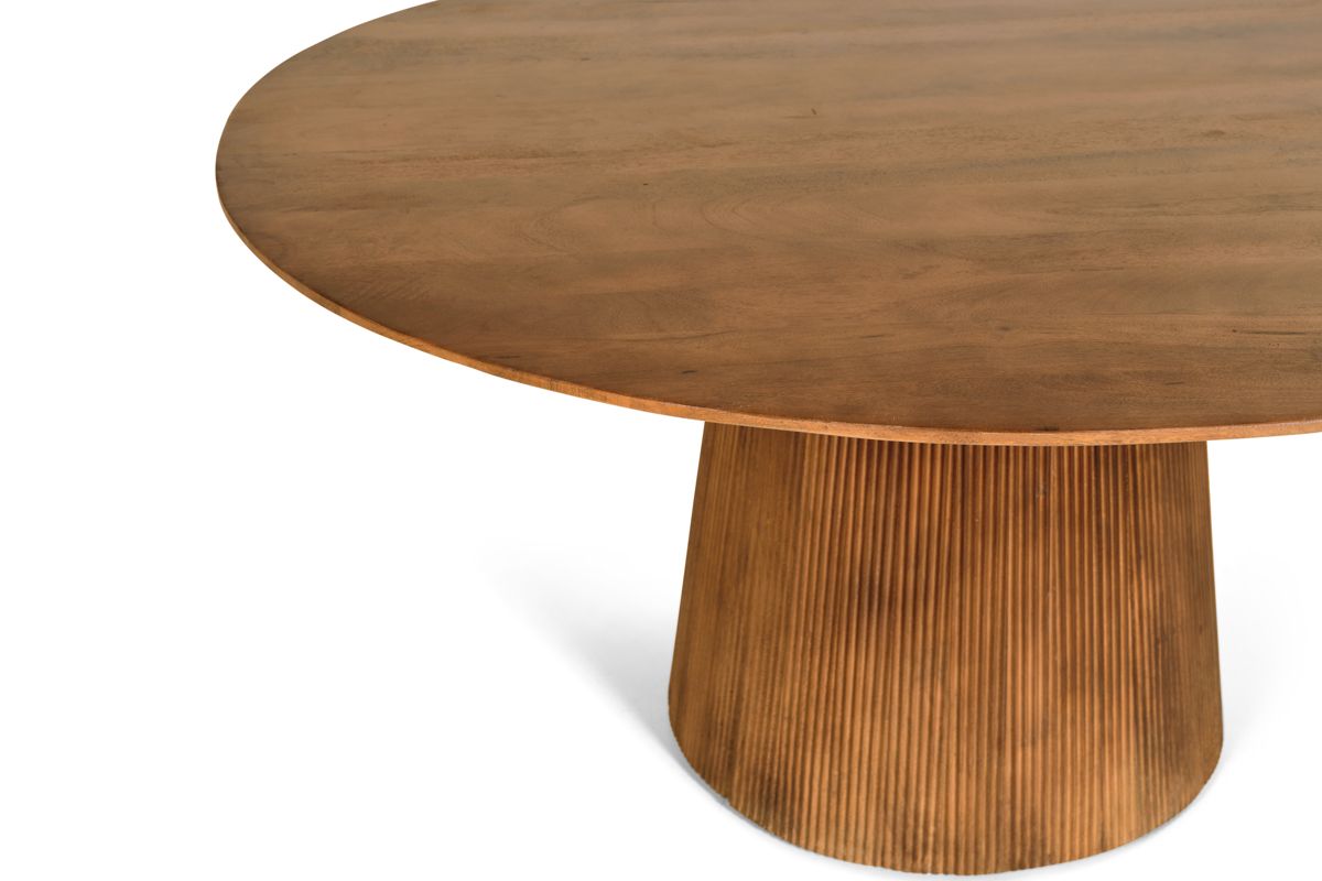 Eettafel Mokka Rond | Lichtbruin