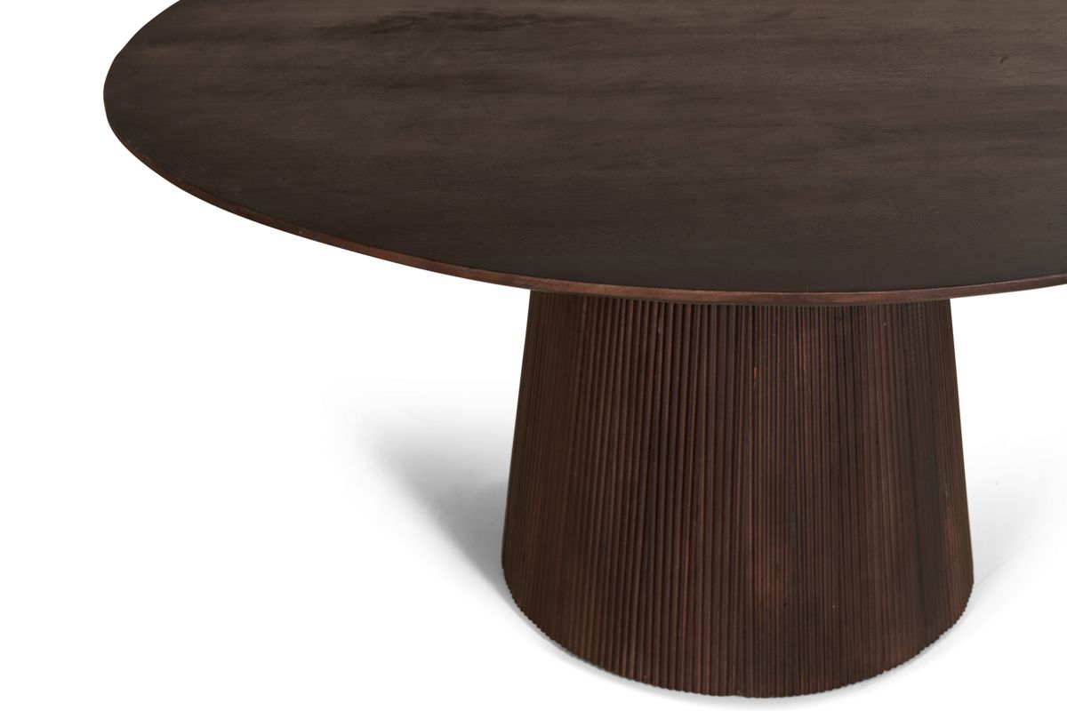 Eettafel Mokka Rond | Donkerbruin