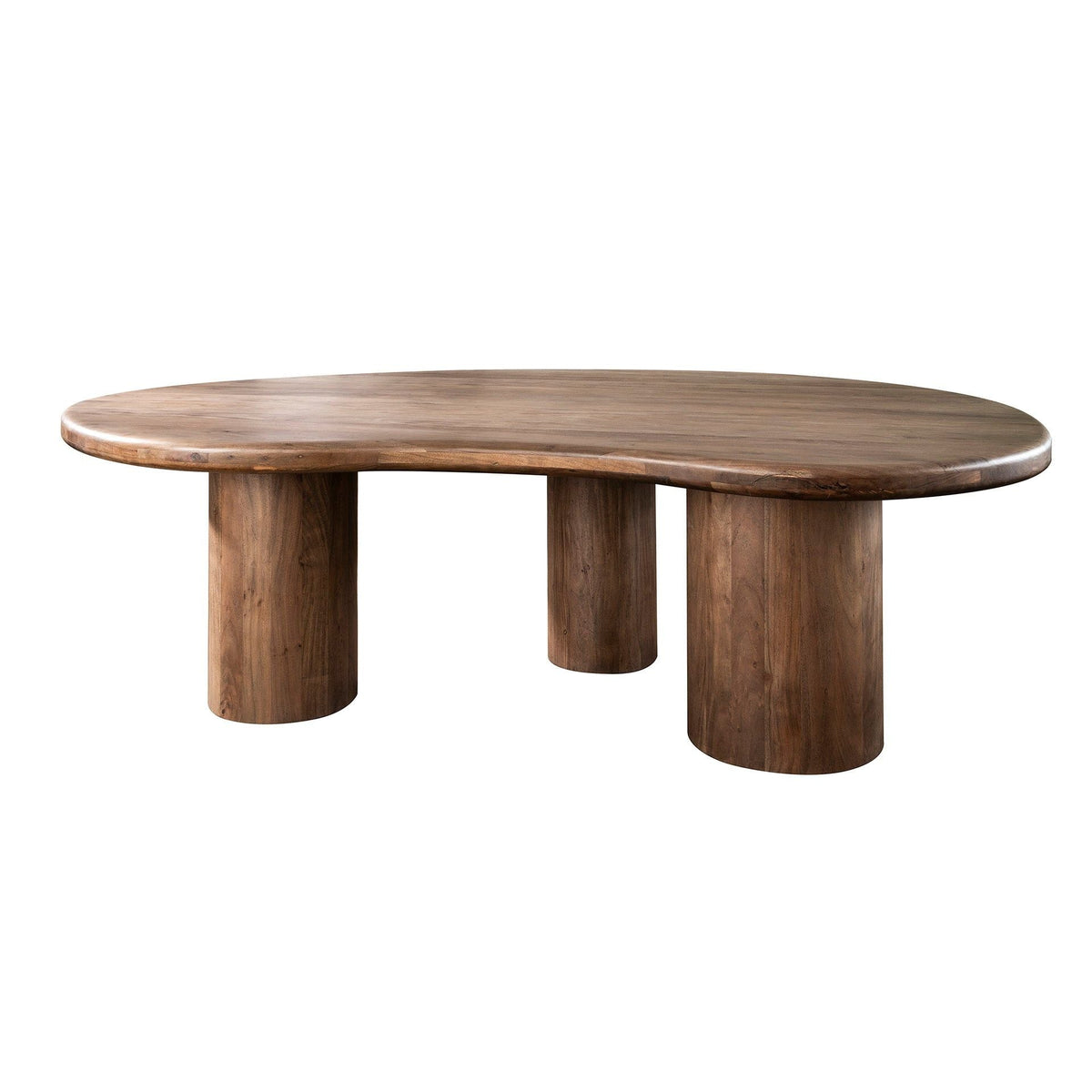 Eettafel Sculpture Organisch gevormd | Massief acacia brown