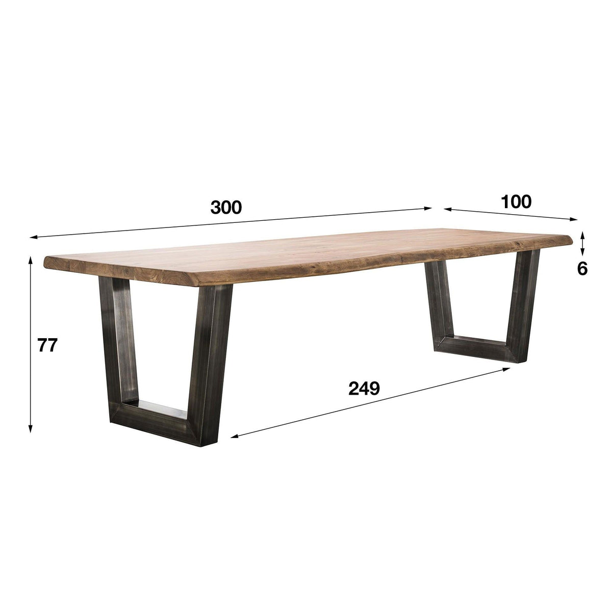 Eettafel Stam Rechthoekig | Massief acacia