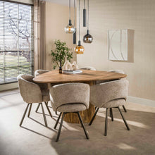 Eettafel Wave Centro Lichtbruin - 150cm | Driehoekig
