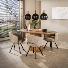 Eettafel Wave Centro Lichtbruin - 180cm | Deens Ovaal