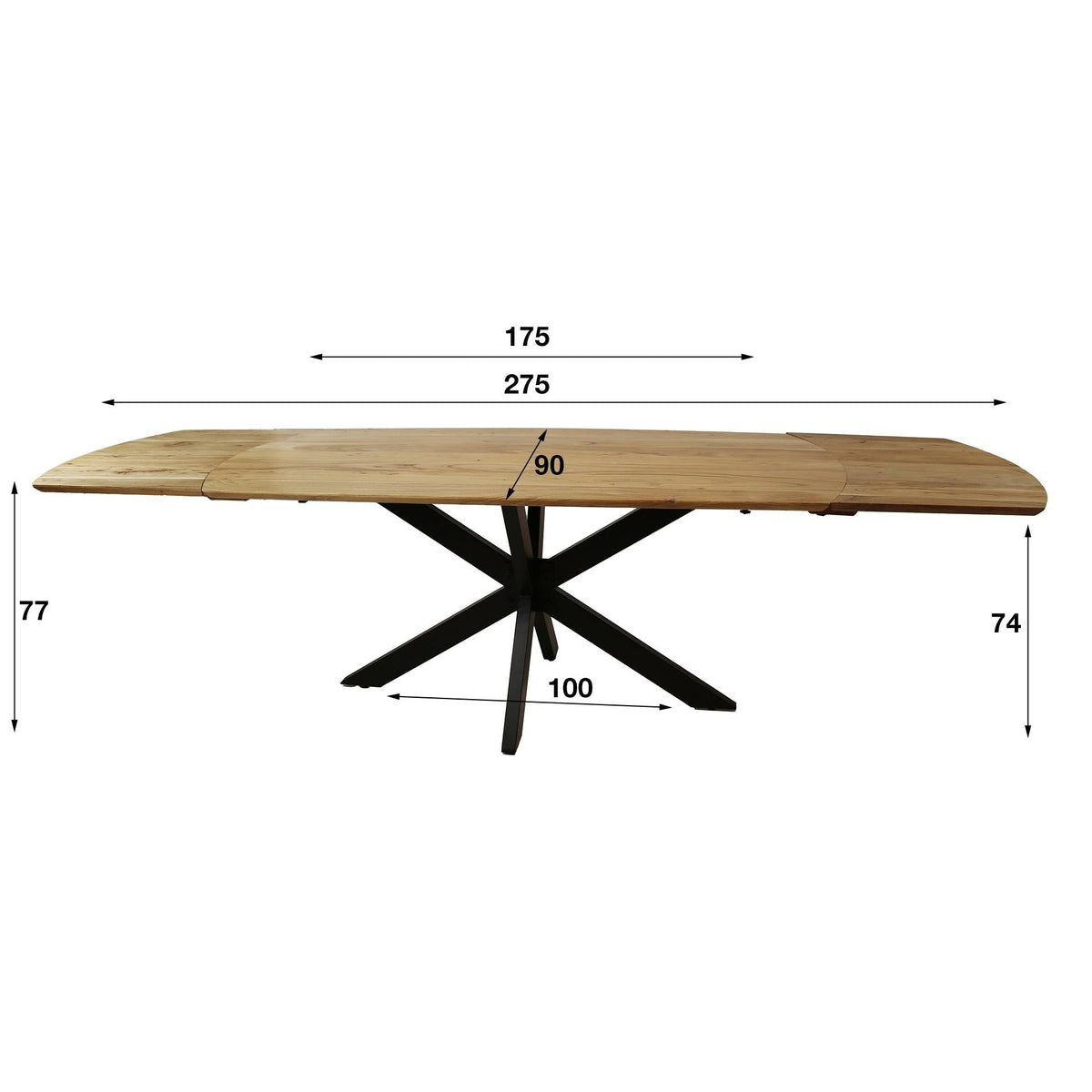 Eettafel Extend Ovaal | Massief acacia