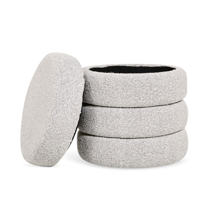 Poef Lune – Bouclé Naturel