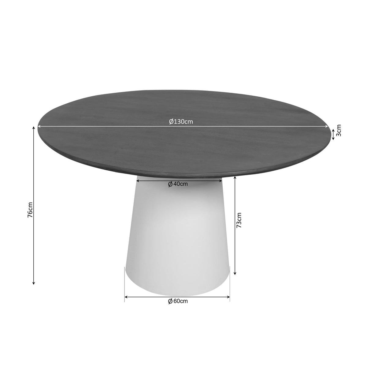 Eettafel Madison Rond | Brown/Sand