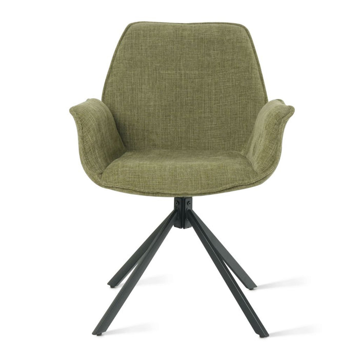 Eetkamerstoel Lenny – Stof Mosgroen