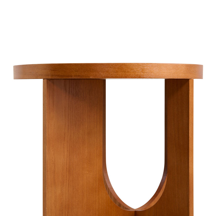 Bijzettafel Oscar | Walnoot Ø40cm