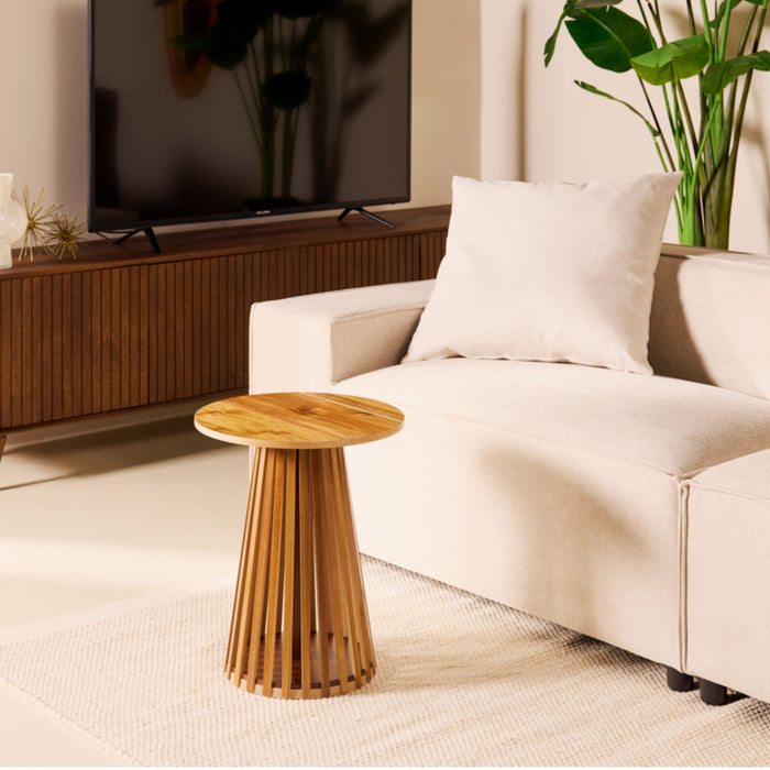 Bijzettafel Phiel | Naturel Ø40cm