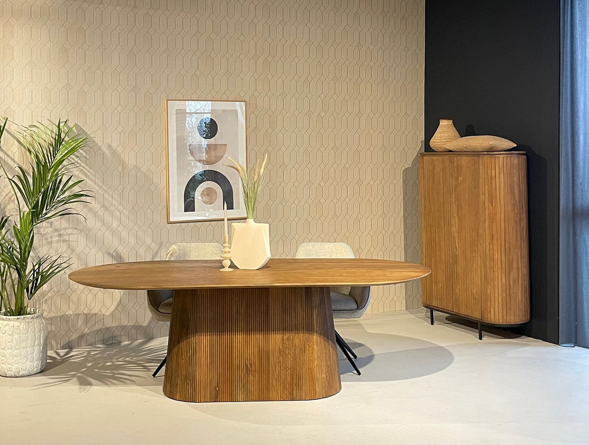 Eettafel Salvator Ovaal | Lichtbruin