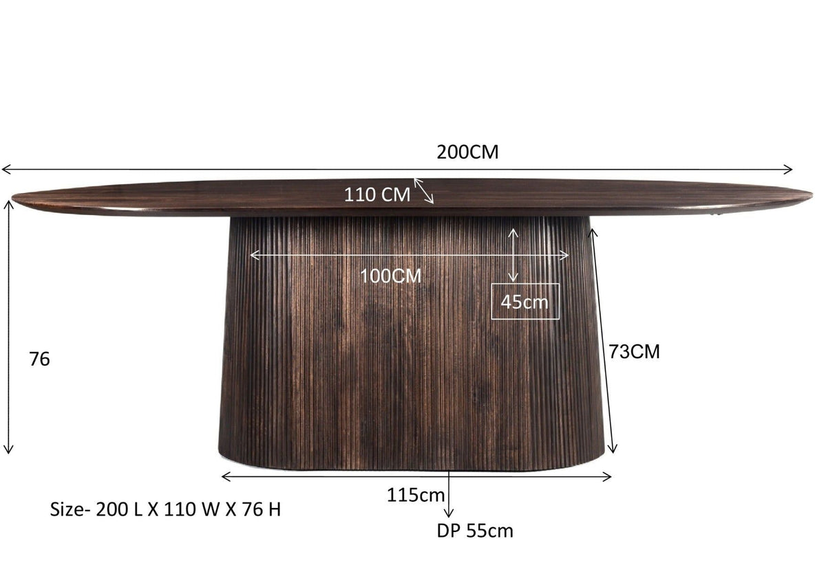 Eettafel Salvator Ovaal | Walnoot