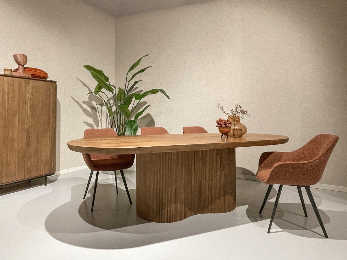 Eettafel Sevilla Ovaal | Lichtbruin
