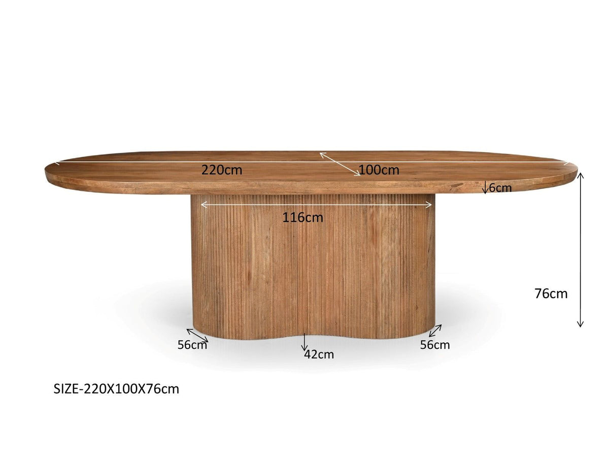 Eettafel Sevilla Ovaal | Lichtbruin