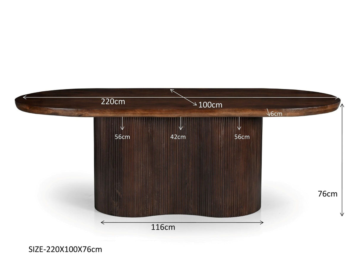 Eettafel Sevilla Ovaal | Brown