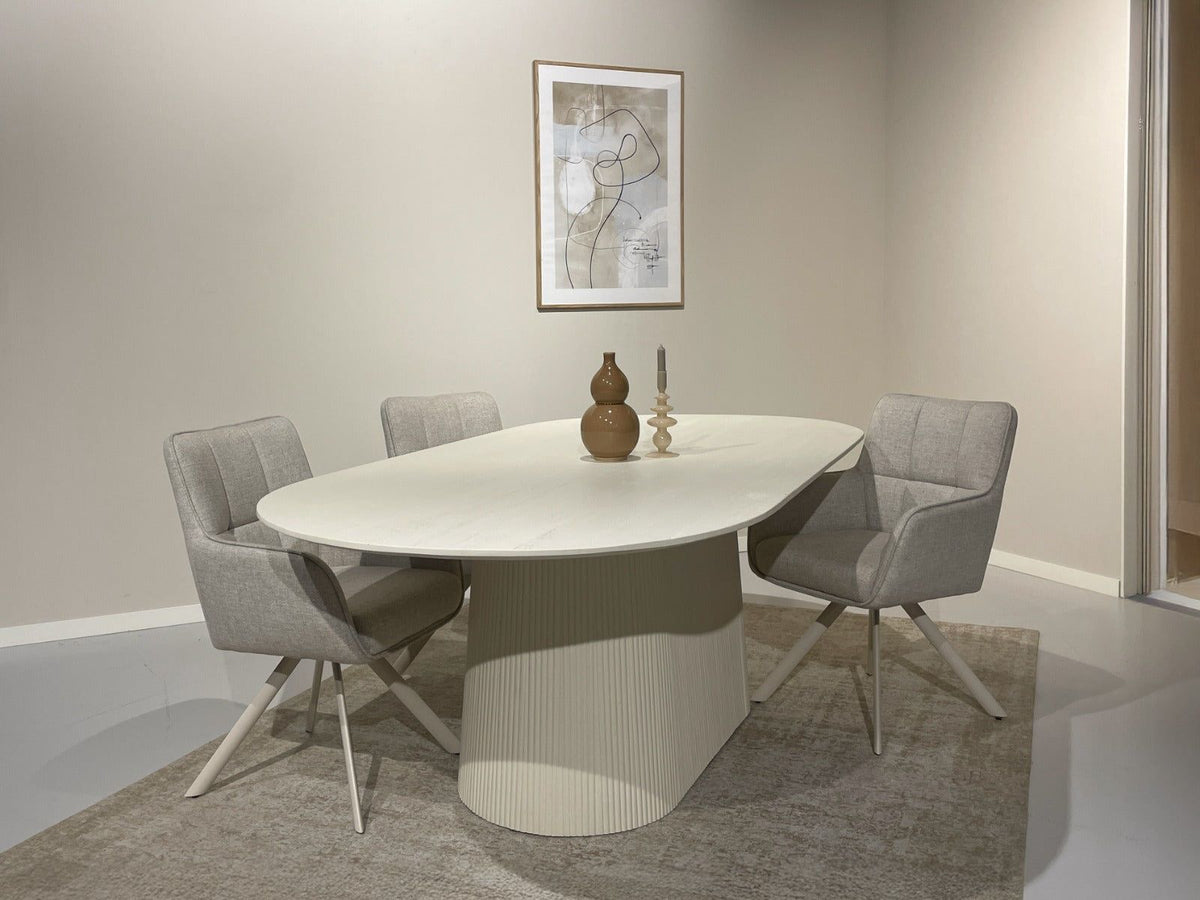 Eettafel Patrice Ovaal | Crème wit