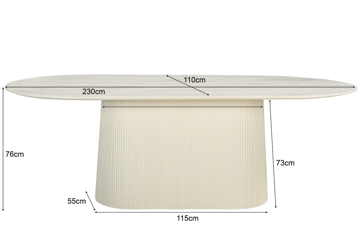 Eettafel Patrice Ovaal | Crème wit