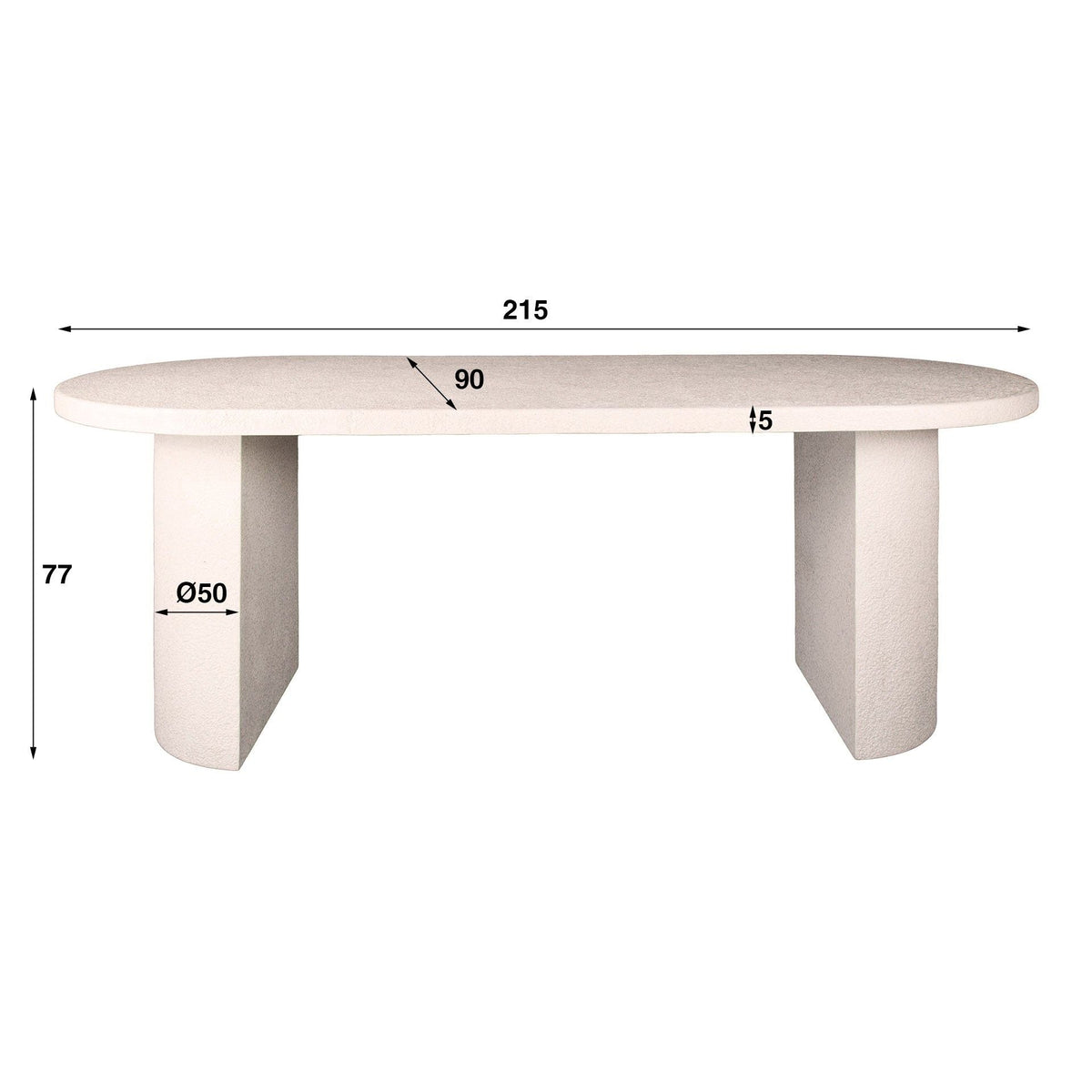 Eettafel Arch Ovaal | Marmer composiet