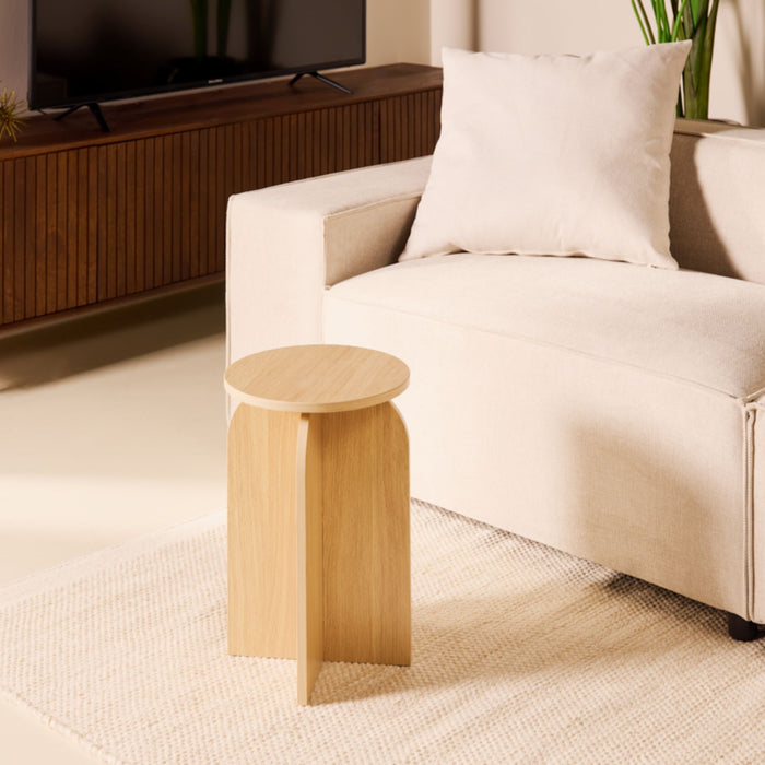 Bijzettafel Felix | Naturel Ø45cm