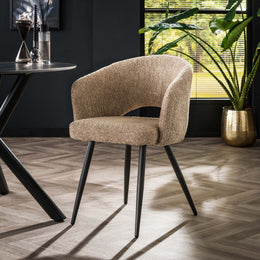 Eetkamerstoel Salon - Bouclé Zand