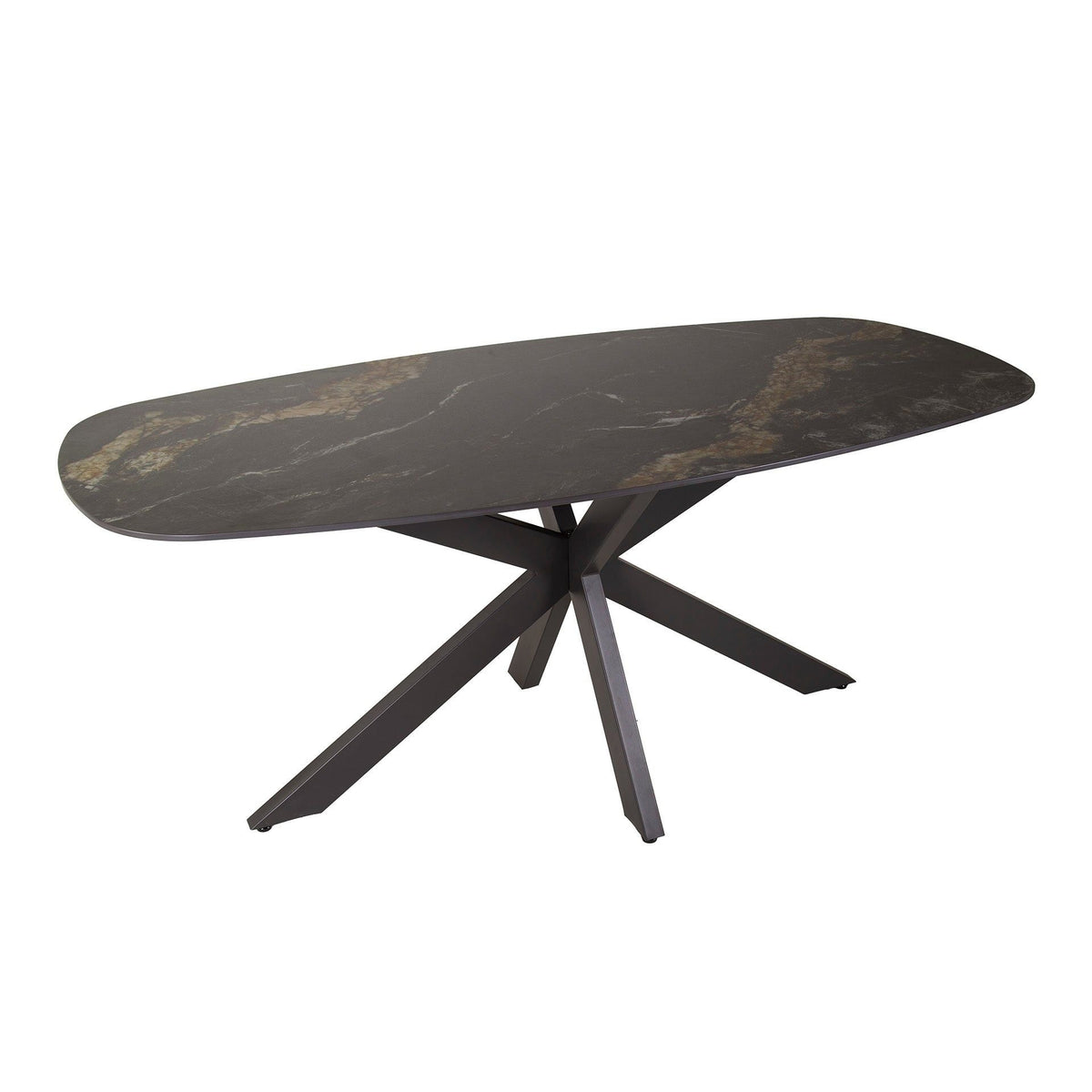 Eettafel Fossil Ovaal | Keramiek fossil black