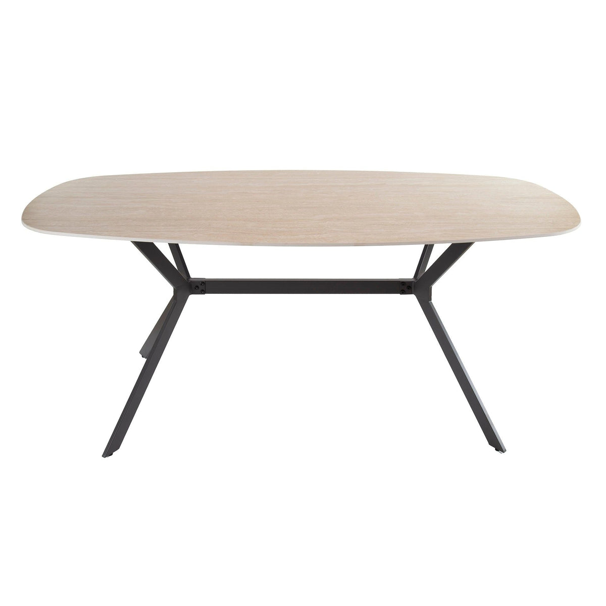 Eettafel June Ovaal | Keramiek travertin