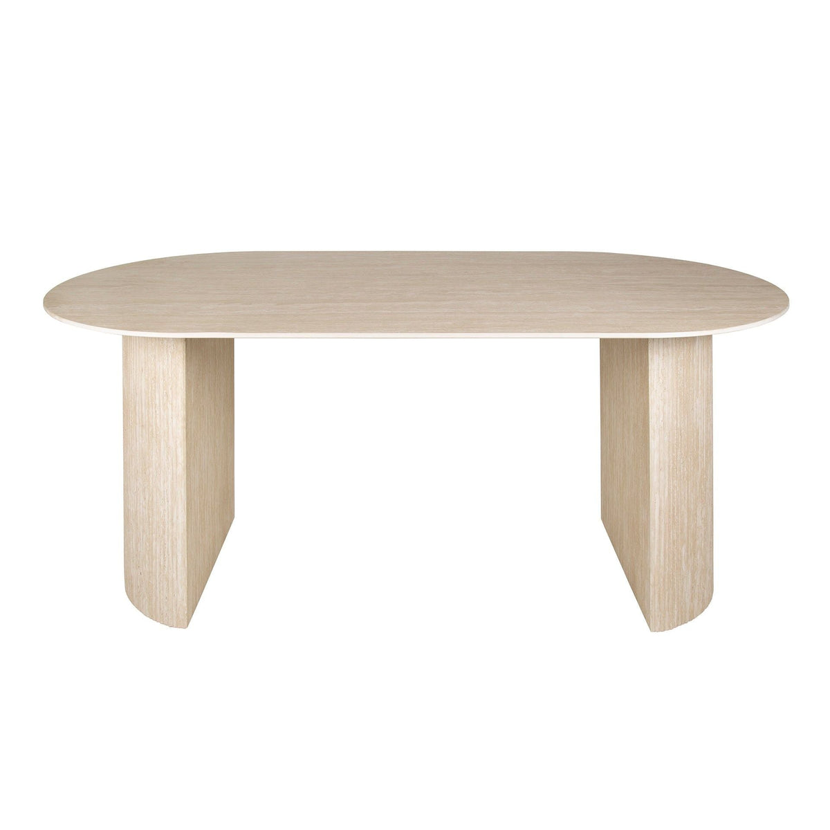 Eettafel Arch Ovaal 180cm | Keramiek travertin