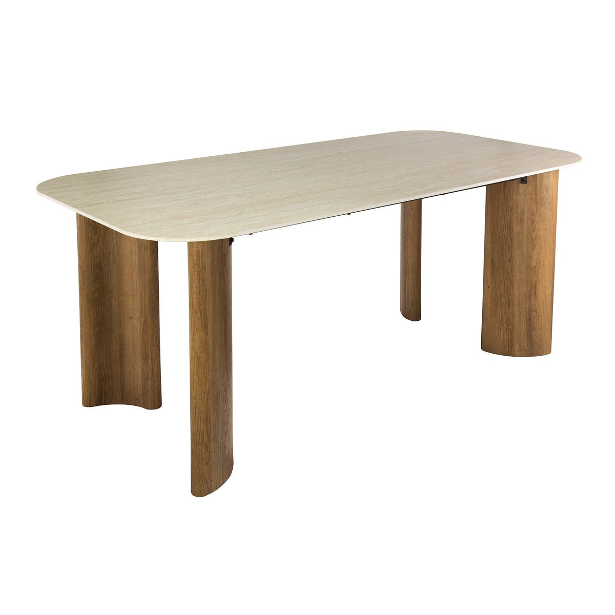 Eettafel Curvo Ovaal | Keramiek travertin