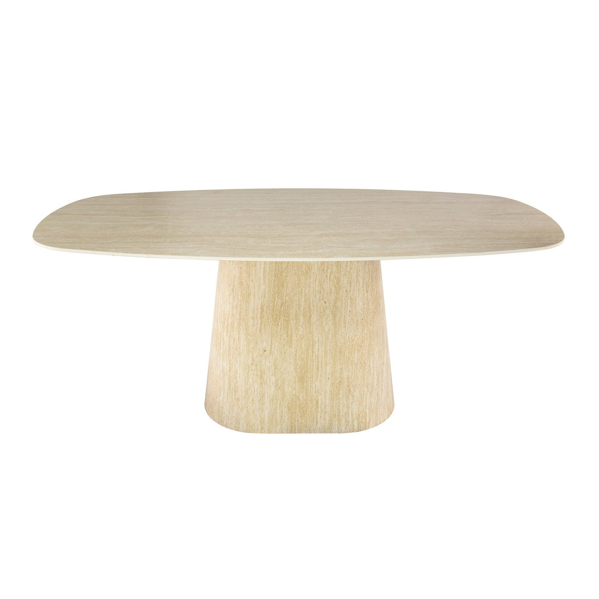 Eettafel Centro Ovaal | Keramiek travertin