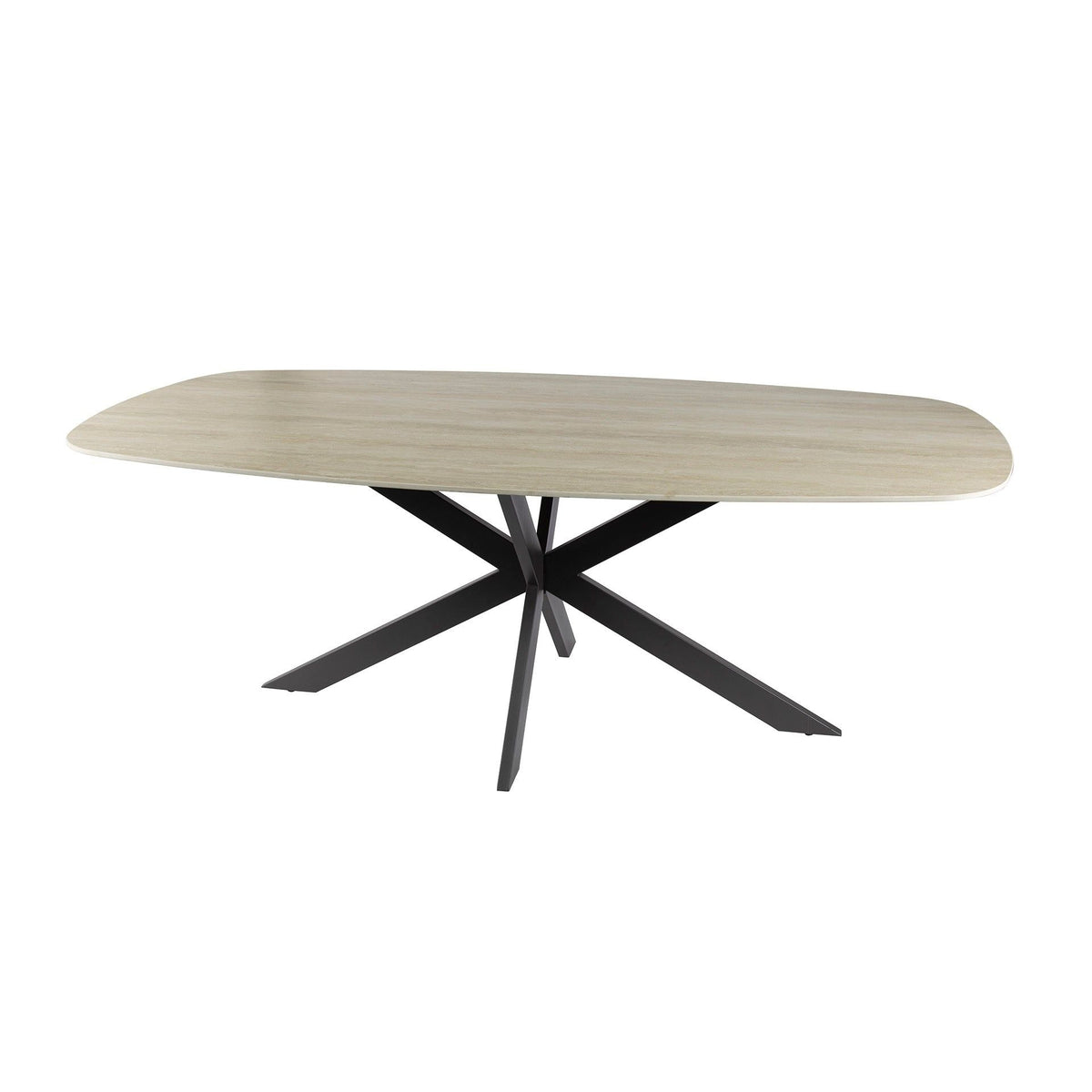 Eettafel Romano Ovaal | 3D keramiek travertin