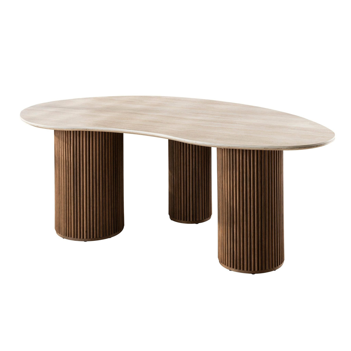 Eettafel Romano Niervormig | 3D keramiek travertin