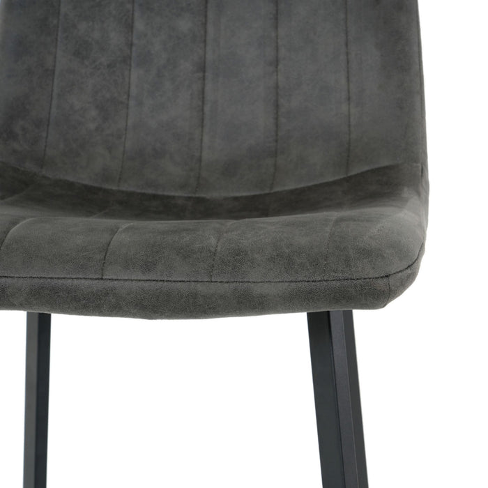 Eetkamerstoel Minsk – Microleder Antraciet