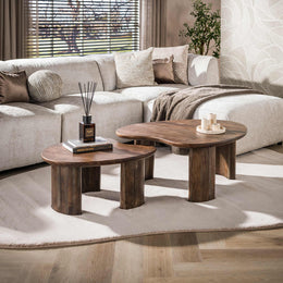 Salontafel Mova Set van 2 | Brown