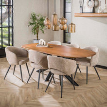 Eettafel Cliff Ovaal | Massief mango zand