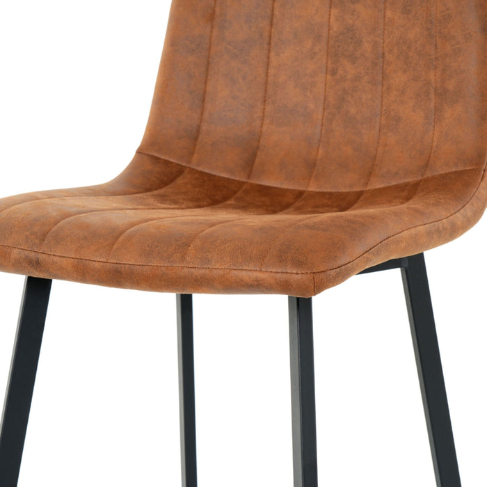 Eetkamerstoel Minsk – Microleder Cognac