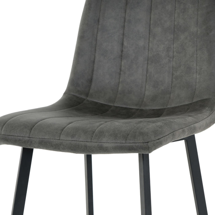 Eetkamerstoel Minsk – Microleder Antraciet