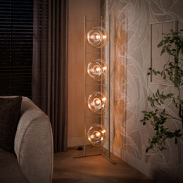 Vloerlamp Soll 4-lichts | Beige