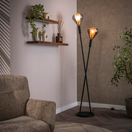 Vloerlamp Wings 2L | Zwart