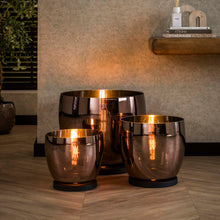 Vloerlamp UP L | Koper Glas