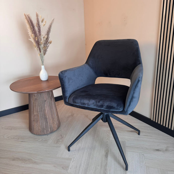 Eetkamerstoel Tess – Velvet Antraciet