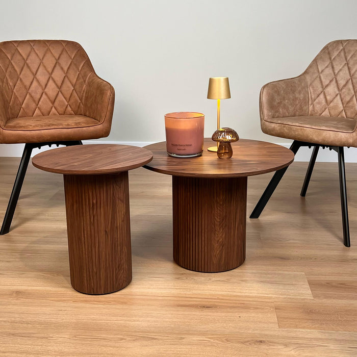 Bijzettafel Nora | Walnoot Ø60cm