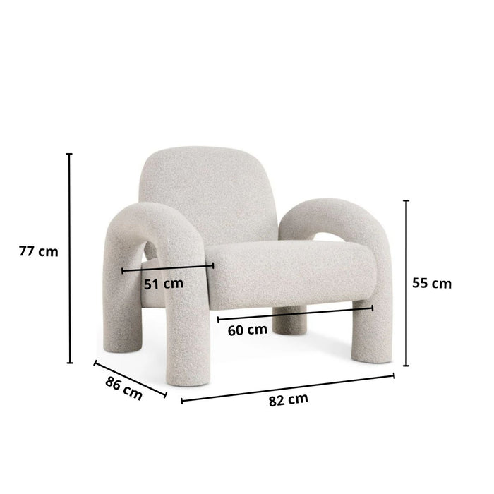 Fauteuil Anouk – Bouclé Naturel